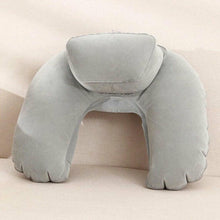 Load image into Gallery viewer, Foldable U-shaped Neck Support Pillow Inflatable Cushion Memory Foam Travel Pillow Neck Super Soft Pillows Air Plane Inflatable Neck Pillow Travel Pillow Ultralight Air Pillow with Comfortable Headrest Neck Support for Car

