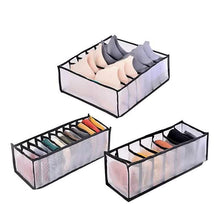 Load image into Gallery viewer, Foldable Underwear Storage Box Magic Mesh Transparent Plaid Fabric
