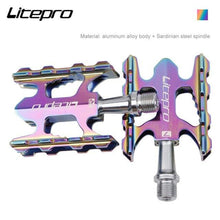 Load image into Gallery viewer, Folding Bike Pedal Sealed Bearing Aluminum Alloy Non-slip Road Bike Universal Bicycle Pedal For Universal Bikes Mountain Bike Pedals Pedals Ultra Light Aluminum Alloy Platform Pedals Sealed Bearing Non-Slip Bicycle Pedal For Road Bike
