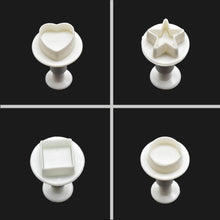 Load image into Gallery viewer, Fondant Cake Cookie Cutter Embossed Ejector Stamp Plunger Mold Kitchen Baking Cake Decorating Tools  Heart Shaped Cookie Mold Hand Press Cookie Dessert Cutter Pastry Decoration Tool Mooncake Maker

