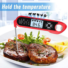 Load image into Gallery viewer, Food Kitchen Digital Meat BBQ Thermometer Dual Probe Design Waterproof Cooking Tools Instant Read Food Thermometer with Alarm and Calibration Function Waterproof Cooking Thermometer for Grilling Baking BBQ Candy Milk
