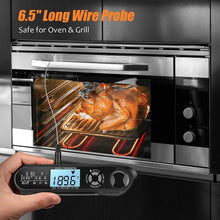 Load image into Gallery viewer, Food Kitchen Digital Meat BBQ Thermometer Dual Probe Design Waterproof Cooking Tools Instant Read Food Thermometer with Alarm and Calibration Function Waterproof Cooking Thermometer for Grilling Baking BBQ Candy Milk
