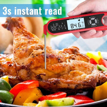 Load image into Gallery viewer, Food Kitchen Digital Meat BBQ Thermometer Dual Probe Design Waterproof Cooking Tools Instant Read Food Thermometer with Alarm and Calibration Function Waterproof Cooking Thermometer for Grilling Baking BBQ Candy Milk
