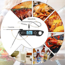 Load image into Gallery viewer, Food Kitchen Digital Meat BBQ Thermometer Dual Probe Design Waterproof Cooking Tools Instant Read Food Thermometer with Alarm and Calibration Function Waterproof Cooking Thermometer for Grilling Baking BBQ Candy Milk
