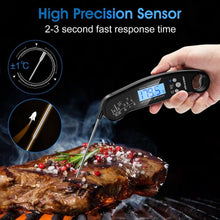 Load image into Gallery viewer, Food Kitchen Digital Meat Thermometer Waterproof Kitchen Food Cooking Thermometer with Backlight LCD Best Super Fast Electric Meat Thermometer Probe for BBQ Grilling Baking  BBQ Waterproof Kitchen Cooking Tools
