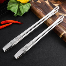 Load image into Gallery viewer, Food Tongs Stainless Steel Barbecue Tongs Meat Salad Steak Food Serving Tongs Tweezers Long BBQ Cooking Tongs Kitchen Utensils Stainless Steel Kitchen BBQ Tongs
