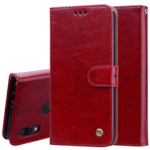 Load image into Gallery viewer, For Xiaomi Redmi Note 7 Case Leather Flip Redmi Note 7 Pro Wallet Magnetic Case For Xiaomi Redmi 7 Phone Cases Premium PU-Leather Flip Wallet Cover Phone Case

