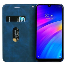 Load image into Gallery viewer, For Xiaomi Redmi Note 7 Case Leather Flip Redmi Note 7 Pro Wallet Magnetic Case For Xiaomi Redmi 7 Phone Cases Premium PU-Leather Flip Wallet Cover Phone Case
