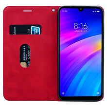 Load image into Gallery viewer, For Xiaomi Redmi Note 7 Case Leather Flip Redmi Note 7 Pro Wallet Magnetic Case For Xiaomi Redmi 7 Phone Cases Premium PU-Leather Flip Wallet Cover Phone Case
