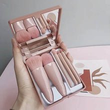 Load image into Gallery viewer, Foundation Brushes with Mirror Multi-purpose Foundation Powder Lip Eye Shadow Brushes Kit
