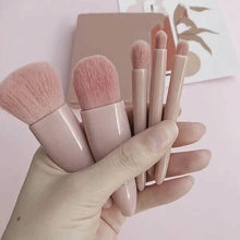Load image into Gallery viewer, Foundation Brushes with Mirror Multi-purpose Foundation Powder Lip Eye Shadow Brushes Kit
