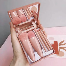 Load image into Gallery viewer, Foundation Brushes with Mirror Multi-purpose Foundation Powder Lip Eye Shadow Brushes Kit
