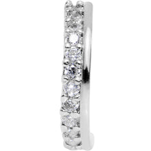 Load image into Gallery viewer, 18G Clear CZ Gem Sleek Seamless Circular Ring

