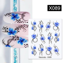 Load image into Gallery viewer, French Line Nail Water Decal Flower Marble Leaf Girl Stickers on Nails Water Ink Transfer Slider Nail Stickers Decor Kids Nails Art Decoration Nail Strips Shiny French Tip Guides Stickers French Nail Stickers Form Fringe Guides
