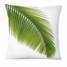 Load image into Gallery viewer, Fresh Green Leaves Digital Printed Pillowcase Home Pillow Decoration Tropical Green Leaves Throw Pillow Cover With Geometric Background Home Decorative Square Cushion Covers Cotton Linen Home Decor 45x45CM
