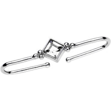 Load image into Gallery viewer, Clear Gem Rhombus Illusion Non Pierced Industrial Barbell
