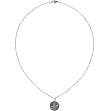 Load image into Gallery viewer, Custom Black Mandala Personalized Name Silver Plated Chain Necklace
