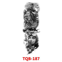 Load image into Gallery viewer, Full Arm Large Size Sleeve Temporary Sticker Dragon Tattoo Waterproof Body Art Realistic 3D Design For Mens
