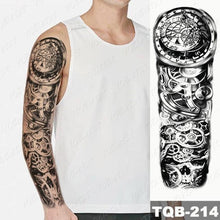 Load image into Gallery viewer, Full Arm Temporary Tattoos 8 Sheets and Half Arm Shoulder Waterproof Tattoos Elegant Large Lion Sleeve Sticker Tattoo Waterproof Temporary Big Wolf Tatoos For Men and Women
