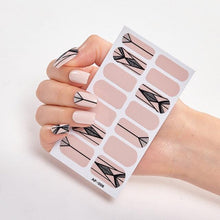 Load image into Gallery viewer, Full Cover Nail Stickers Nail Polish Nail Decoration Nails Sticker Designer Self Adhesive Nail Sticker Creative Nail Art Sticker Sticker Nail Decorations Accessories Metal Curve Stripe Lines Design Letter Nail Sticker Adhesive Decoration Template
