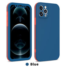 Load image into Gallery viewer, Full Cover Protective Phone Case For iPhone 12 Mini 11 Pro XS Max X XR 6 7 8 Plus Soft Silicone Shockproof Cover Full Body  Anti-Shock Protection Drop Protection Silicone iphone Cover
