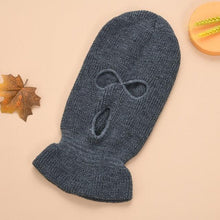 Load image into Gallery viewer, Full Face Cover Mask Three 3 Hole Balaclava Knit Hat Army Tactical CS Winter Ski Cycling Mask Beanie Hat Scarf Warm Face Masks Knit Hat Full Face Cover Balaclava Hats Funny Party Embroidery Beanies Caps Hole Knitted Full Face Cover
