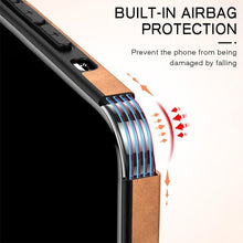 Load image into Gallery viewer, Full Leather Case For iPhone Leather Super Slim Leather Wrapped Phone Case For iPhone 13 11 12 Pro Max Mini X XR XS Max Elegant Purple Soft  Silicone Shockproof Cover
