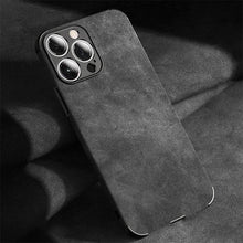 Load image into Gallery viewer, Full Leather Case For iPhone Leather Super Slim Leather Wrapped Phone Case For iPhone 13 11 12 Pro Max Mini X XR XS Max Elegant Purple Soft  Silicone Shockproof Cover
