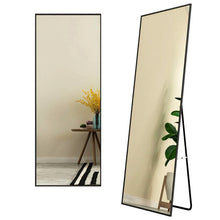 Load image into Gallery viewer, Full Length Mirror Aluminum Alloy Wall Mirror Free Standing Floor
