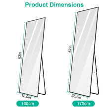 Load image into Gallery viewer, Full Length Mirror Aluminum Alloy Wall Mirror Free Standing Floor
