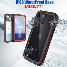 Load image into Gallery viewer, Full Sealed Underwater Case For iPhone 14 13 12 Pro Max Mini 11 XS Max XR 6 7 8 Plus 5 Waterproof Diving Swim Cover Waterproof Case for iPhone Slim Fit Snow Resistant Case Strong Phone Case &amp; Screen Protector

