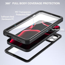 Load image into Gallery viewer, Full Sealed Underwater Case For iPhone 14 13 12 Pro Max Mini 11 XS Max XR 6 7 8 Plus 5 Waterproof Diving Swim Cover Waterproof Case for iPhone Slim Fit Snow Resistant Case Strong Phone Case &amp; Screen Protector
