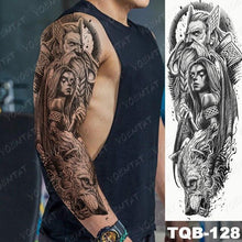 Load image into Gallery viewer, Full Women Man Realistic Waterproof Temporary Tattoo Tiger Stickers Luxury Big Design For Arm Thigh
