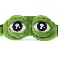 Load image into Gallery viewer, Funny Cartoon Frog Eye 3D Sleeping Eye Mask Comfortable Green Eye Cover Travel Office Soft Eye Mask
