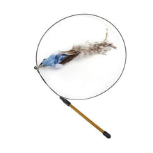 Load image into Gallery viewer, Funny Feather Bird with Bell Cat Stick Toy for Kitten Playing Teaser Wand Toy Cat Supplies Interactive Wiggle Moving Cat Kicker Toy with Plush Interactive Cat Toys Fun Toy For Cat Exercise
