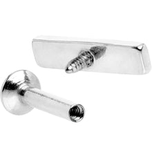 Load image into Gallery viewer, 1/4 9mm Steel Rectangle Internal Thread Daith Cartilage Tragus
