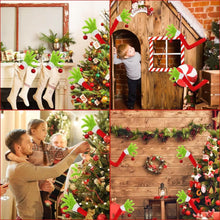 Load image into Gallery viewer, Furry Green Monster Elf Arms Hand for Christmas Tree Ornaments
