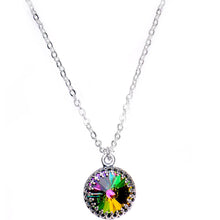 Load image into Gallery viewer, Handmade Rainbow Bombastic Necklace Created with Crystals
