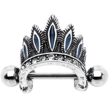 Load image into Gallery viewer, 16G 1/4 Clear Gem Tribal Headdress Helix Cuff Cartilage Earring

