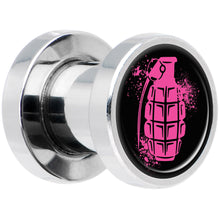 Load image into Gallery viewer, Pink Grenade Steel Screw Fit Plug Set 2G
