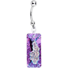Load image into Gallery viewer, Vitrail Druzy Belly Ring Created with Crystals
