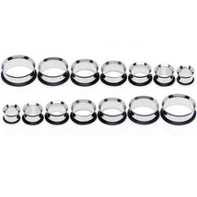 Load image into Gallery viewer, 1/2 inch to 1 inch Seven Piece Steel Ear Stretching Tunnel Kit Set of 2

