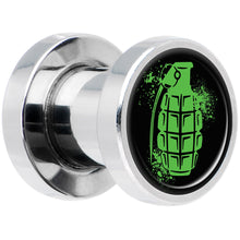 Load image into Gallery viewer, Green Grenade Steel Screw Fit Plug Set 2G
