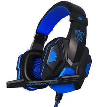 Load image into Gallery viewer, Gaming Red Black Wired Headset Stereo Gamer Headphone  Noise Cancelling Over Ear Headphones With Mic LED Light Bass Surround Soft Memory Earmuffs For Laptop
