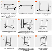 Load image into Gallery viewer, Garment Hanging Rack Clothing Organizer
