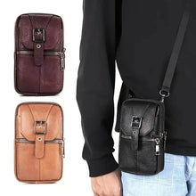 Load image into Gallery viewer, Genuine Leather Multifunctional Cell Phone Bag
