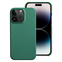 Load image into Gallery viewer, Genuine Leather Phone Case for iPhone 13 14 Pro Max 12 Mini 12 Pro Max Back Cover Neon Orange Silicone Phone Cover Wireless Charging Compatible Shockproof Protective Case for iPhone

