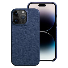 Load image into Gallery viewer, Genuine Leather Phone Case for iPhone 13 14 Pro Max 12 Mini 12 Pro Max Back Cover Neon Orange Silicone Phone Cover Wireless Charging Compatible Shockproof Protective Case for iPhone
