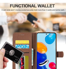 Load image into Gallery viewer, Genuine Premium Leather Detachable Magnetic Flip Cover with Card Holders Horizontal Case For Redmi Note 11 Pro 5G Case On Redmi Note 11 11S 10S 10 10C 9S 9 9T 8T 8 7 Case For Xiaomi Redmi Note11 Pro 5G Case
