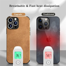 Load image into Gallery viewer, Genuine Vintage Brown Leather Case for iPhone  Luxury PU Leather Case For iPhone 13 12 11 14 Pro Max Mini XR XS X 8 7 Plus SE Soft Silicon Shockproof Phone Cover
